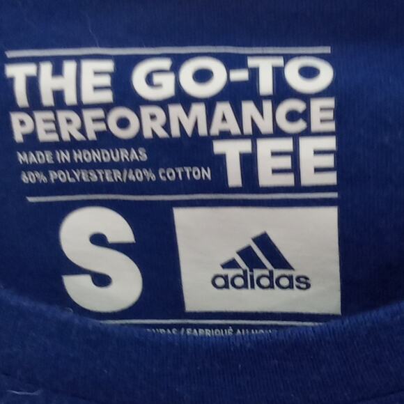 Adidas Women's Small The Go To Performance Blue Short sleeve t-shirt. ATLEISURE - Picture 2 of 7